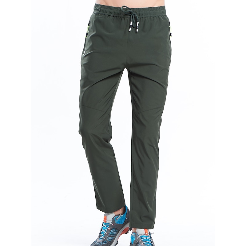 Men's Hiking Pants Trousers Summer Outdoor Skin Friendly Comfort Multi-Pockets Quick Dry Pants / Trousers Bottoms Drawstring Elastic Waistband Zipper Pocket Black Army Green Spandex Elastane Hunting3