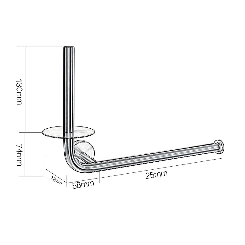 Toilet Paper Holder Vertical Installation Towel Bar Detachable 304 Stainless Steel Brushed Nickel and Matte Black 1pc2