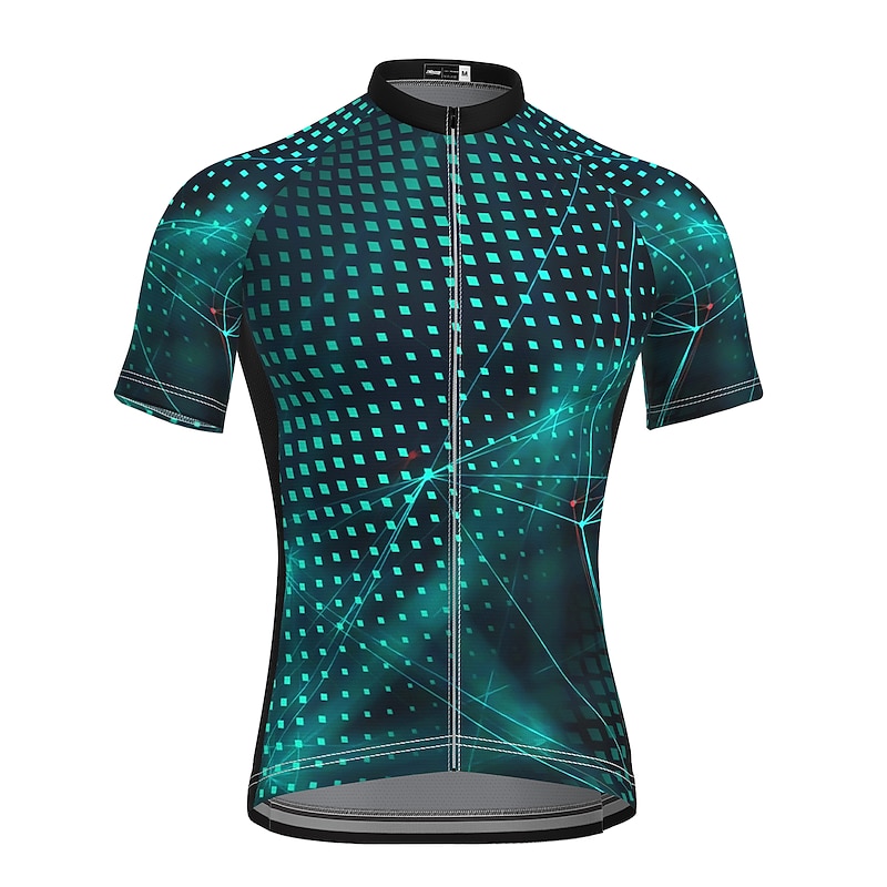 Men's Cycling Jersey Graphic Polka Dot Patterned Short Sleeve Bike Jersey Top with 3 Rear Pockets Mountain Bike MTB Road Bike Cycling Quick Dry Soft Reflective Strips Back Pocket Sports Black Red Blue4