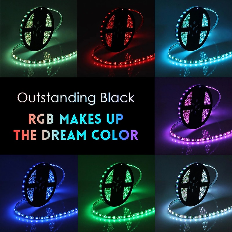 USB LED Strip Lights 1~5m 3.3~16.4ft SMD 5050 RGB Color Changing DC5V Desk Screen TV Backlight IP65 Waterproof4