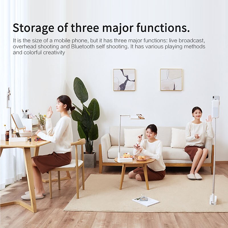 Portable Phone Holder With LED Dimming Light for Live Stream Make Up YouTube TikTok Dimmable LED Camera Ring Light for iPhone & Android Phone2