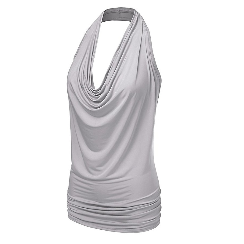 Women's Tank Top Halter Neck Quick Dry Comfortable Breathable Open Back Sleeveless Sports Solid Color Top For Gym Workout Running Fitness Activewear3