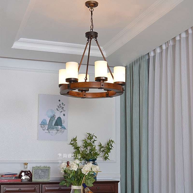 LED Pendant Light Chandelier 6/8 Heads Vintage Style Lantern Desgin Metal Painted Finishes LED 110-120V 220-240V 2025 - $983.69