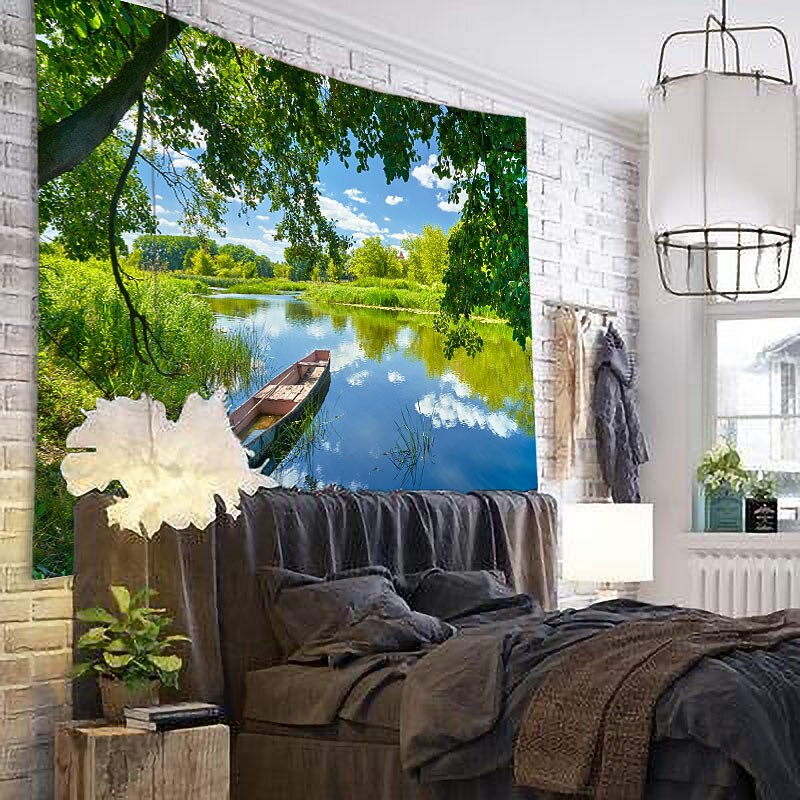 Unique Scenery Large Wall Tapestry Art Decor Blanket Curtain Hanging Home Bedroom Living Room Decoration Beautiful View From The Window2