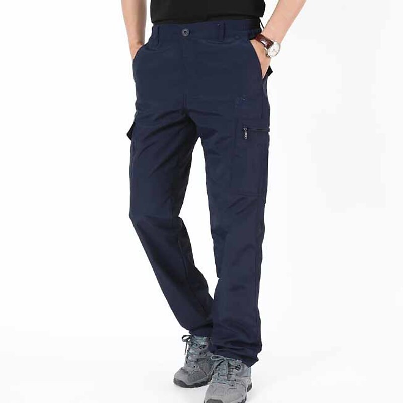 Men's Work Pants Waterproof Hiking Pants Summer Fall Outdoor Waterproof Ripstop Windproof Quick Dry Pants / Trousers Cargo Pants Bottoms Black Blue Cotton Fishing Hiking Climbing M L XL XXL XXXL4