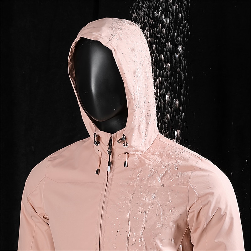 Men's Waterproof Hiking Jacket Gorpcore Hooded Jacket Windbreaker Raincoat Outdoor Rain Jacket Windproof Quick Dry Lightweight Jacket Outerwear Trench Coat Top Full Zip Fishing2