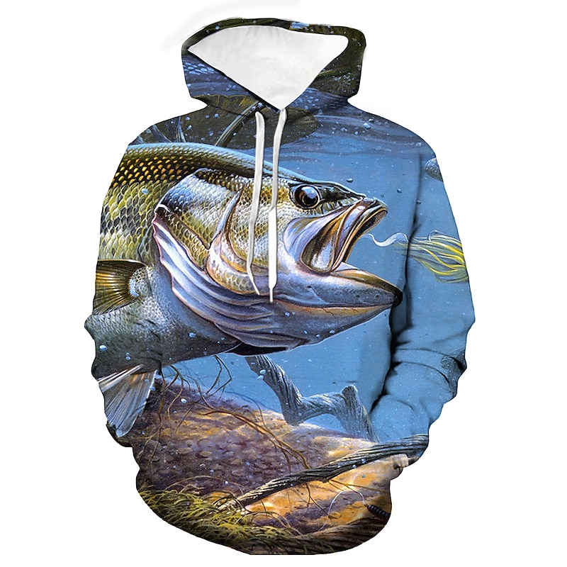 Men's Graphic Animal Hoodie Hoodies Sweatshirt Basic Casual Long Sleeve Hooded Daily Going out Red Blue Spring & Summer Designer4