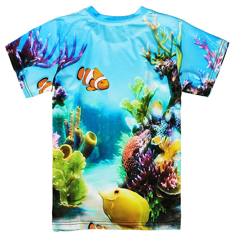 Children's Day Boys 3D Shark 3D Print Fish T shirt Tee Short Sleeve Summer Active Cute Streetwear Kids Toddler 2-12 Years4