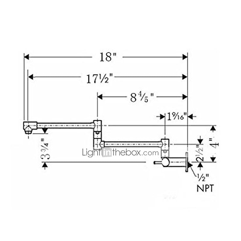 Brass Kitchen Faucet, Wall Mounted Pot Filler Single Handle One Hole Nickel Brushed Rotatable and Pre Rinse Kitchen Taps with Cold Water Only4