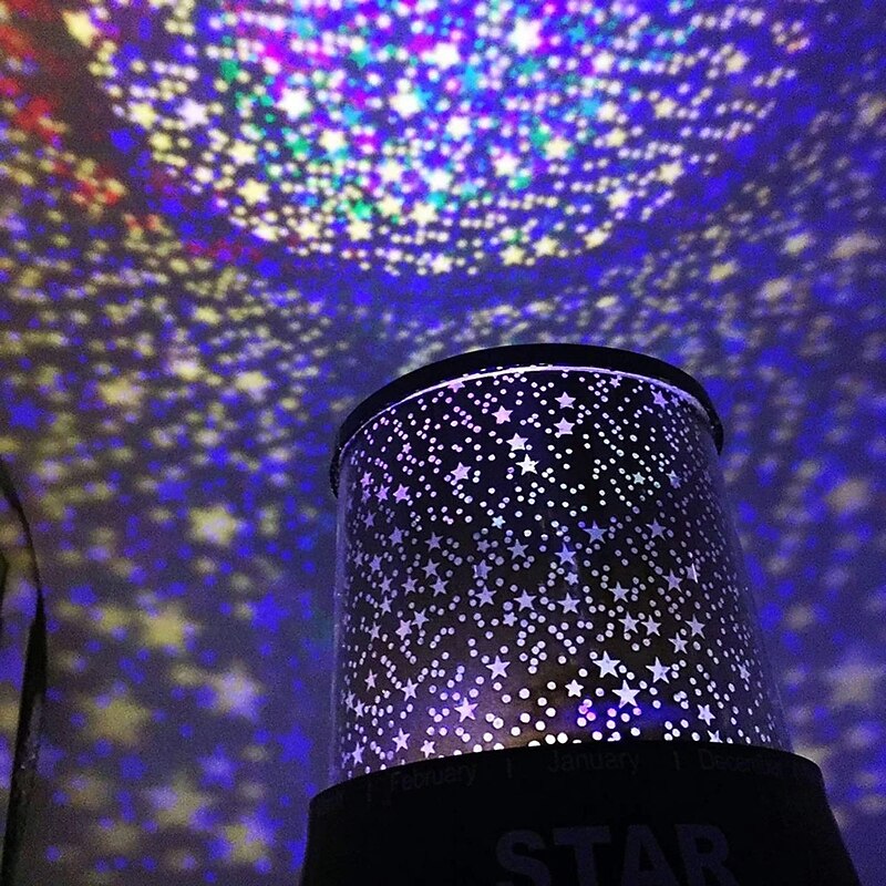 LED Galaxy Star Night Light Projector Rotating Starry Sky Light Tiktok Star Light Projector Nebula Projector USB Cable Rechargeable