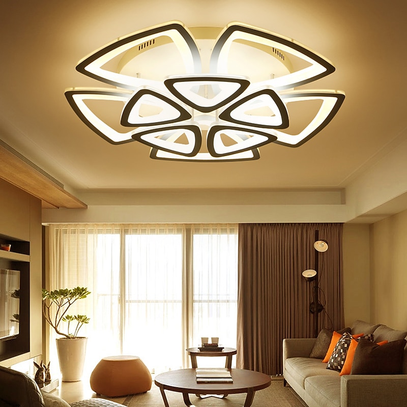 LED Ceiling Light Bedroom Light APP Control with Stepless Dimming or OFF/ ON Control Three Color Acrylic Ceiling Panel Lamp Unique Minimalist Livingroom AC110V AC220V