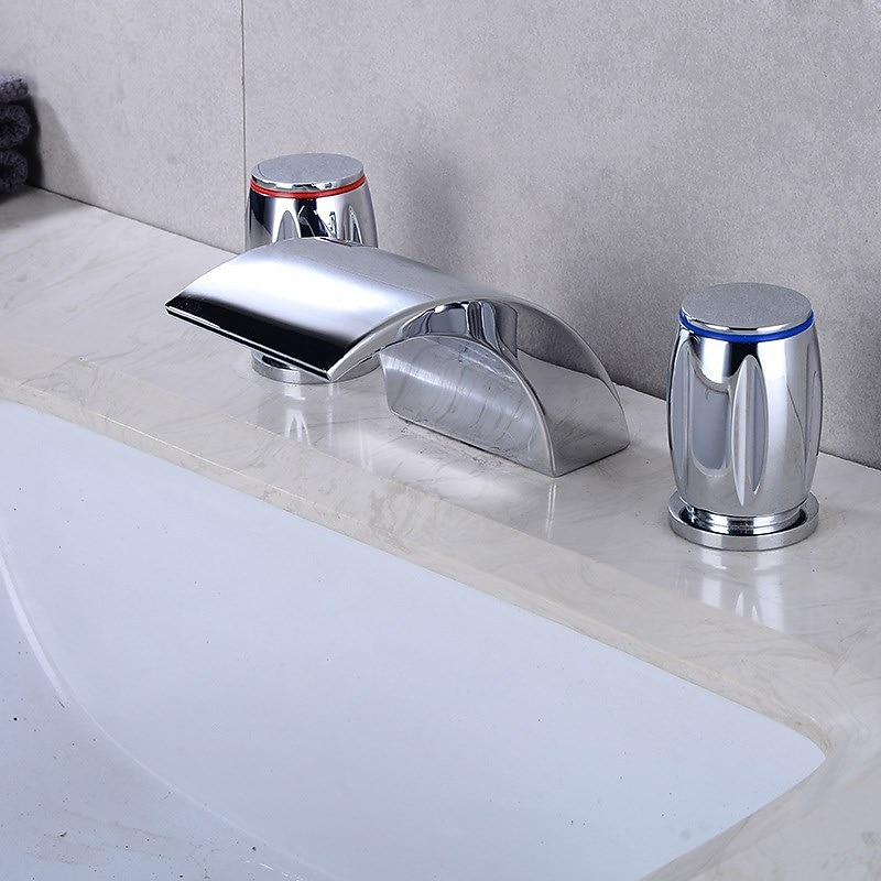 Bathtub Faucet - Contemporary Electroplated Roman Tub Ceramic Valve Bath Shower Mixer Taps2