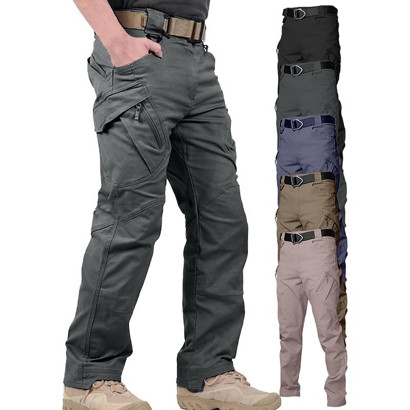 Men's Cargo Pants Cargo Trousers Combat Trousers Tactical Pants Solid Color Ripstop Breathable Going out Streetwear Designer Casual Black Green