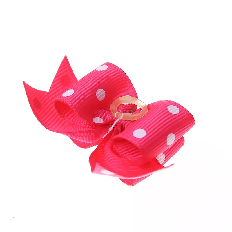 Dog Cat Pets Ornaments Hair Accessories Hair Bow Rhinestone Strobe / Flashing Handmade Polka Dot Bowknot Rhinestone 10pcs3