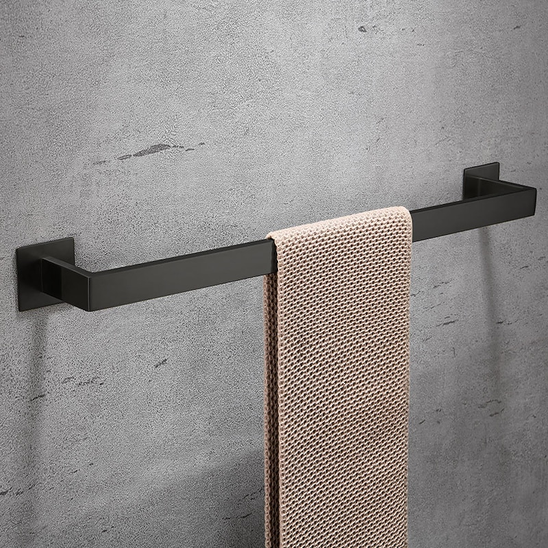 Bathroom Accessory Toilet Paper Holder / Robe Hook and Single Towel Rod New Design Self-adhesive Stainless Steel Wall Mounted Matte Black4
