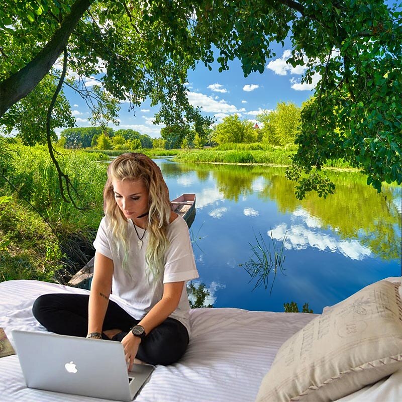 Unique Scenery Large Wall Tapestry Art Decor Blanket Curtain Hanging Home Bedroom Living Room Decoration Beautiful View From The Window4