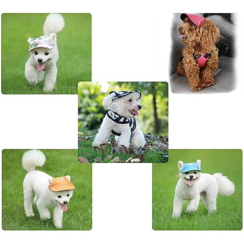 Dog Cat Pets Hats, Caps & Bandanas Bandanas & Hats Sport Hat Visor Cap Puppy Clothes Fashion Sports & Outdoors Dog Clothing for Husky Labrador Alaskan Malamute Golden Retriever Dalmatian 9
