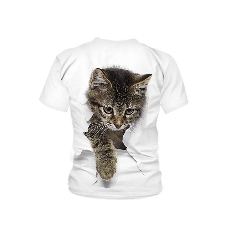 Girls' 3D Graphic Animal Cat T shirt Tee Short Sleeve 3D Print Active Cute Kids 3-12 Years2