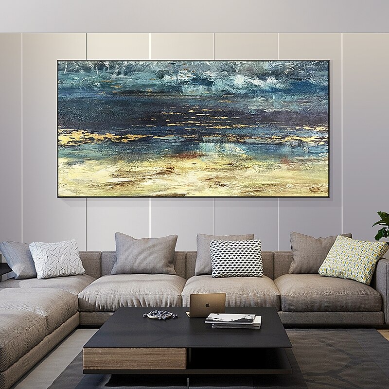 100% Hand painted Abstract Rectangle Painting 100% Hand Painted Oil Painting On Canvas Modern Wall Art For Bedroom House Decoration 5