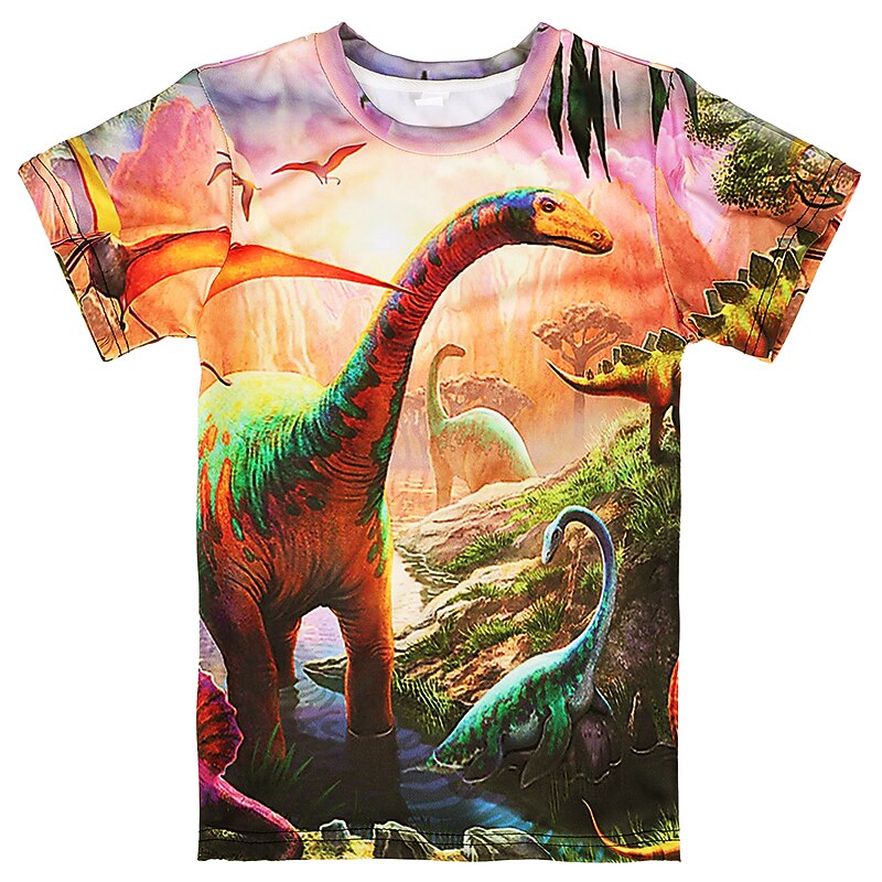 Boys 3D Graphic Animal 3D T shirt Tee Short Sleeve 3D Print Active Cool Kids Toddler 2-12 Years 19