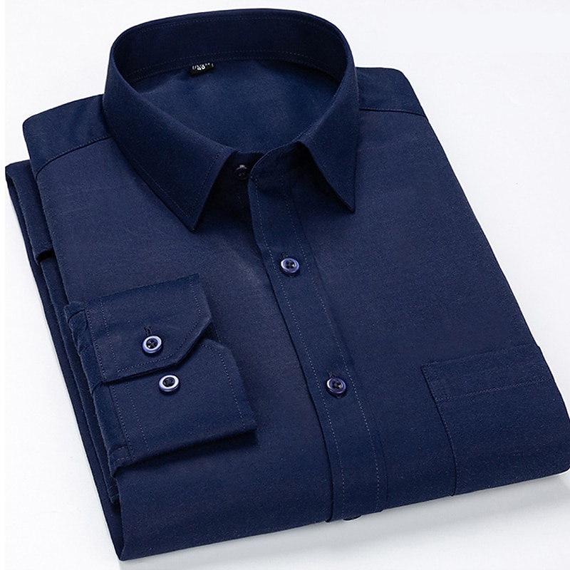 Men's Dress Shirt Waves Wedding Formal Evening Black White Yellow Red Long Sleeve Classic Collar All Seasons Clothing Apparel Buckle 10