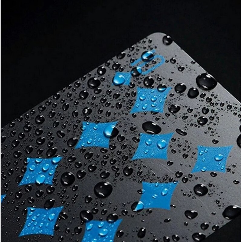 54pcs new Waterproof PVC Pure Black Magic Box-packed Plastic Playing Cards Set Deck Poker Classic Magic Tricks Tool2