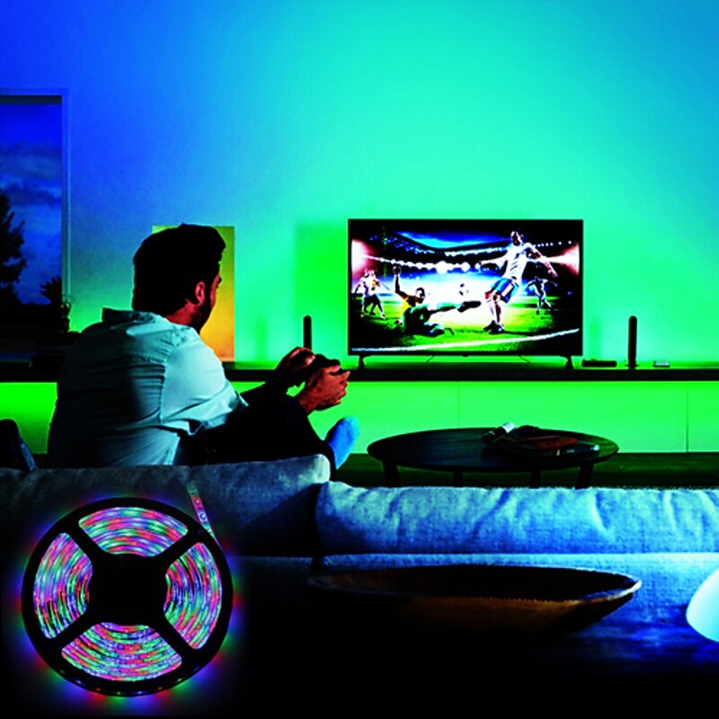 LED Strip Lights RGB 10M Tiktok Lights 2835 SMD 600 LED String Tape 44 Key IR Remote control LED Ribbon Tape Under Cabinet Cupboard Decoration2