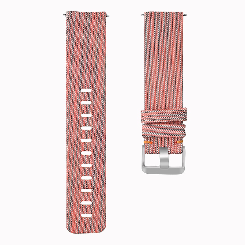 Watch Band for Fitbit Versa 2 / Versa Lite / Versa SE / Versa Fabric Nylon Replacement  Strap Metal Clasp Adjustable Breathable Wristband2