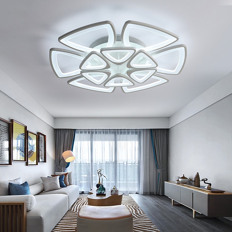 LED Ceiling Light Bedroom Light APP Control with Stepless Dimming or OFF/ ON Control Three Color Acrylic Ceiling Panel Lamp Unique Minimalist Livingroom AC110V AC220V3
