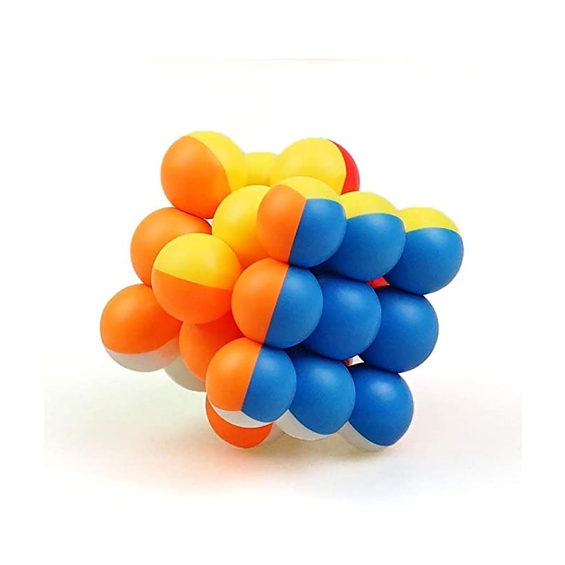 YongJun 3x3 Magic Cube 3x3x3 Stickerless Round Bead Speed Cube Puzzle Toys Creative Decompression Gift2