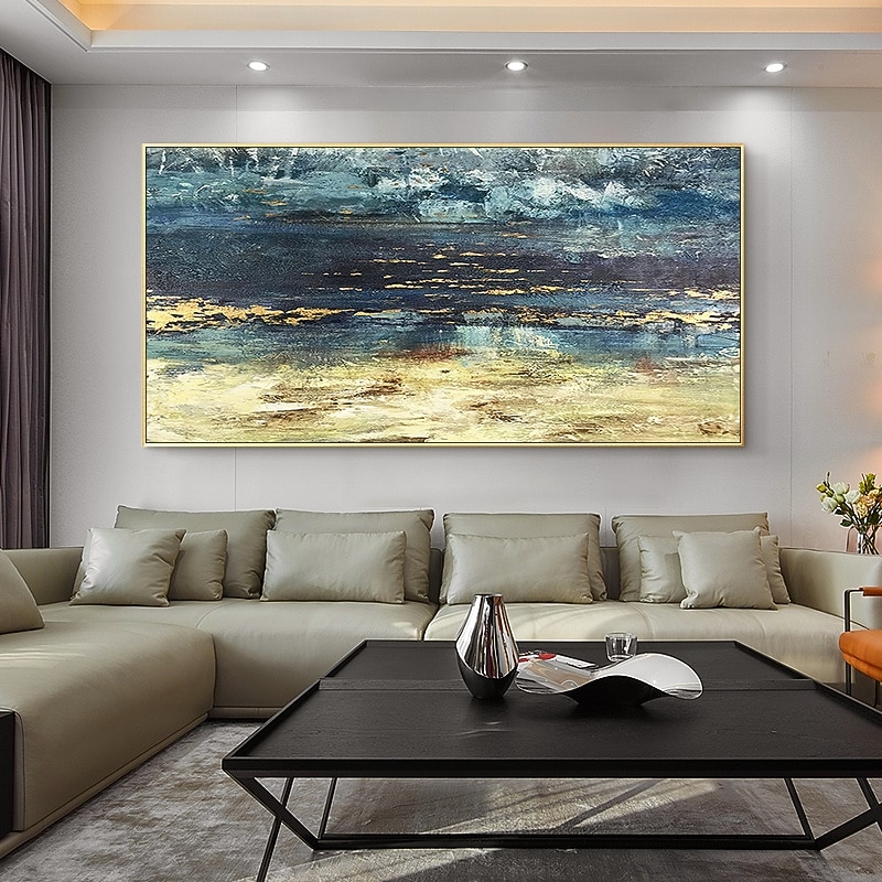 100% Hand painted Abstract Rectangle Painting 100% Hand Painted Oil Painting On Canvas Modern Wall Art For Bedroom House Decoration