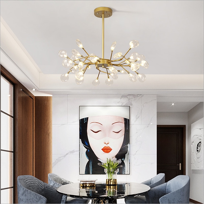 LED Pendant Light 27 36 45 54 Heads Firefly Chandelier LED Pendant Lighting Postmodern Ceiling Light Fixture Hanging Lamp Rose Gold Branch LED Chandelier Bulb Included AC220V AC110V3