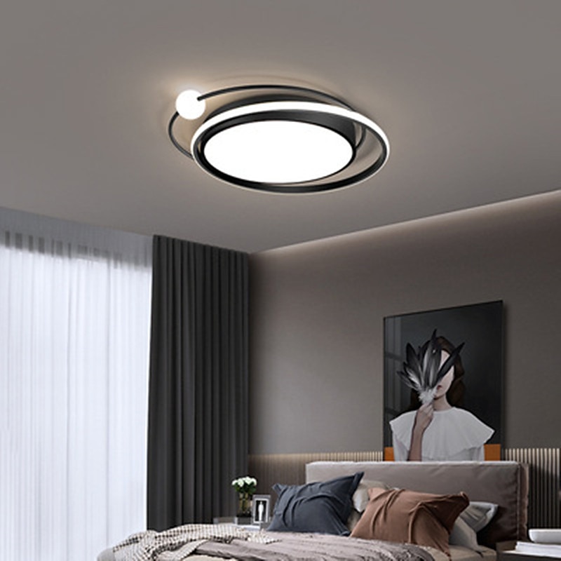 46/56 cm Circle Design Flush Mount Ceiling Light LED  Metal Modern Style Stylish Painted Finishes Contemporary Modern 220-240V2