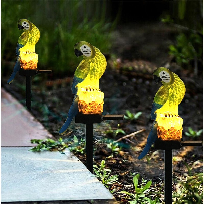 Outdoor Solar Lights LED Outdoor Lights Solar Powered Garden Light Outdoor IP65 Waterproof Parrot LED Fairy Light Lawn Lamp Garden Decor Landscape Yard Lawn Fence Lighting LED Solar Garden Light4