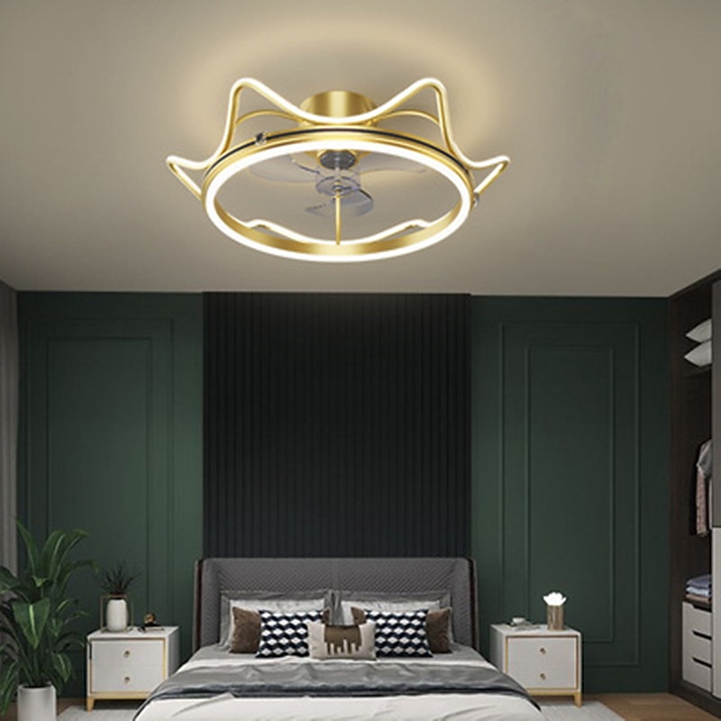 Ceiling Light 50 60 cm Circle Design Ceiling Fan Metal Modern Style Stylish Crown Painted Finishes LED Modern 220-240V3