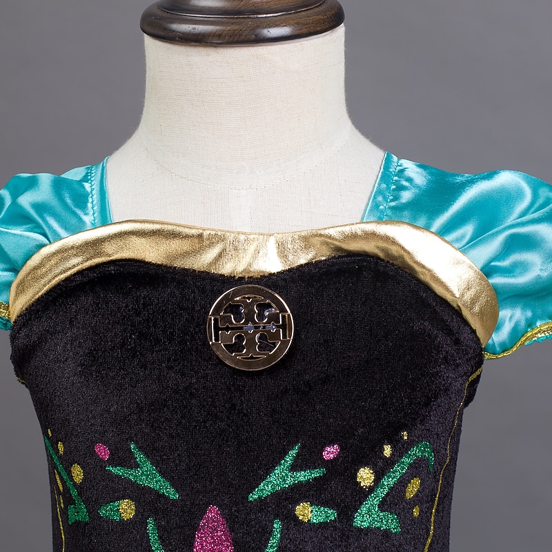 Kids Girls' Dress Graphic Geometric Flower Short Sleeve Elegant Sweet Tulle Dress Summer Spring Green B B49 SA303