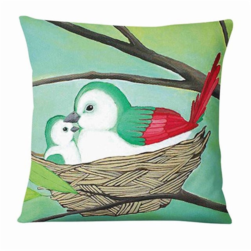 Hand-Painted Pattern Double Side Cushion Cover 1PC Soft Decorative Square  Pillowcase for Sofa bedroom Car Chair Superior Quality Outdoor Cushion for Patio Garden Farmhouse Bench Couch4