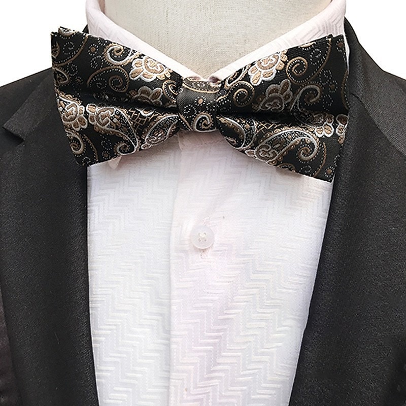 Men's Bow Tie Party Work Jacquard Formal Party Evening4