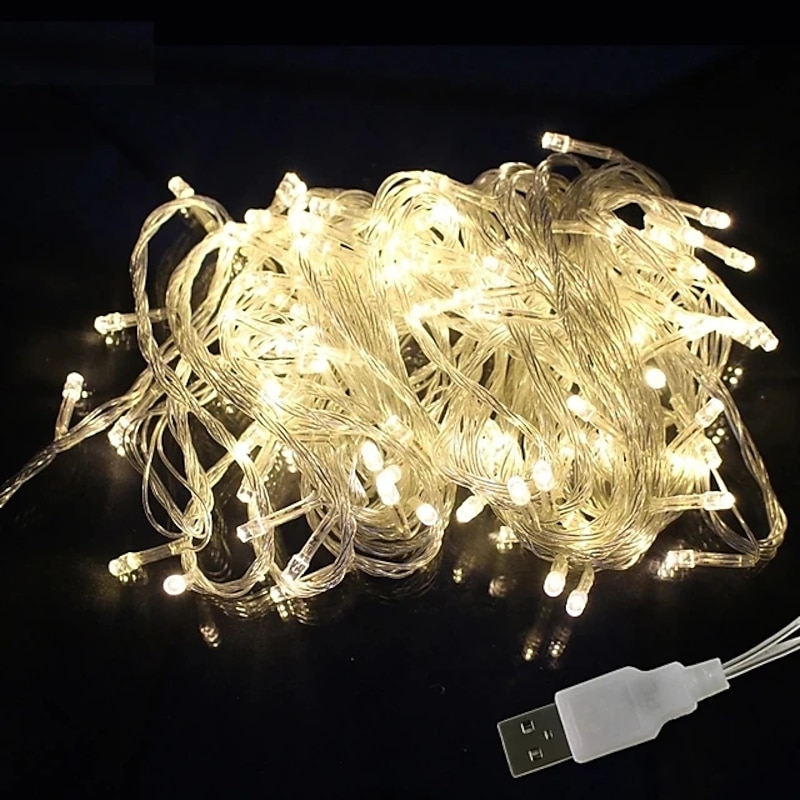 Elegant Wedding Reception Party LED String Lights USB Powered Warm White Multi Color Christmas Wedding Decoration 3m 6m 10m3