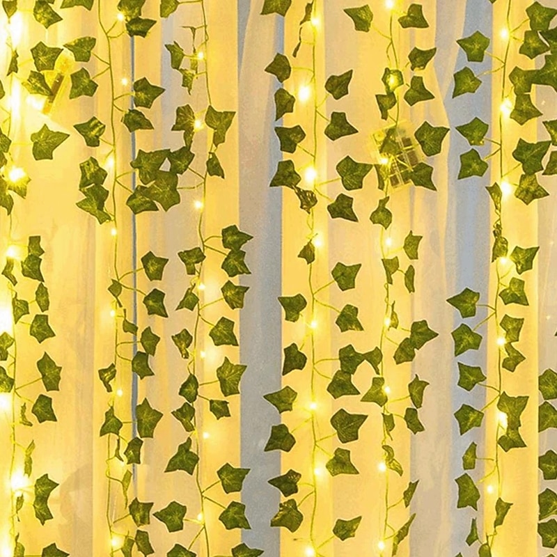 12pcs LED String Lights, 2.3m Leaf Garland for Christmas Wedding & Party Decor3