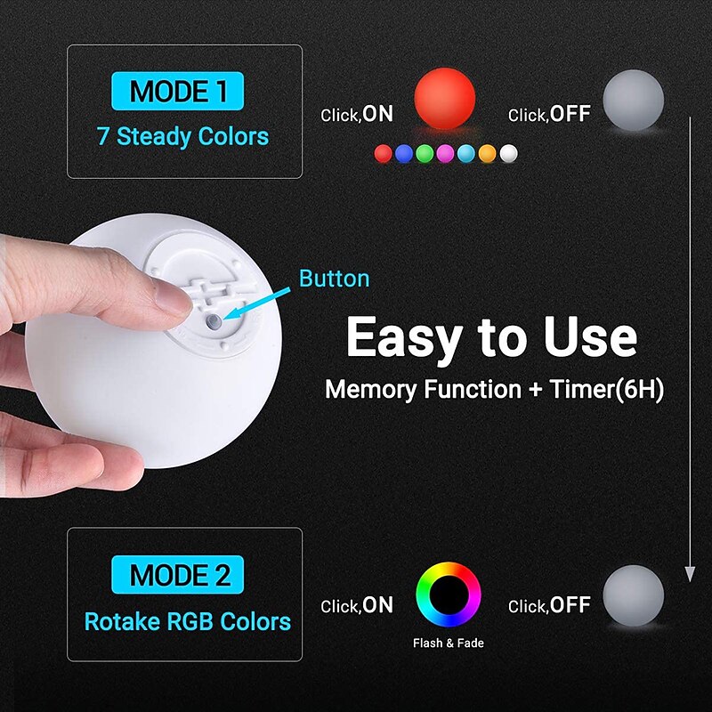 Outdoor Light 1X 2X 6X IP68 Waterproof RGB LED For Swimming Pool Floating Ball Lamp RGB Home Garden KTV Bar Wedding Party Decorative Holiday Summer Lighting3