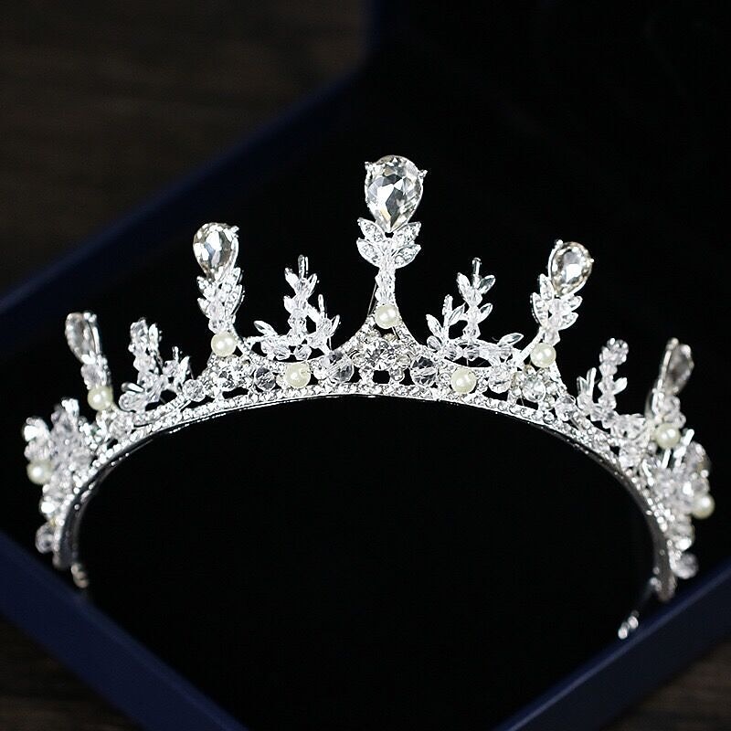 Kids Girls' Hair Accessories Golden water drop crown Silver water drop crown2