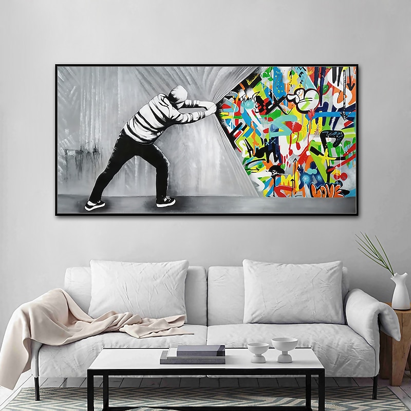 Oil Painting Handmade Hand Painted Wall Art Mintura Abstract Figure Home Decoration Decor Rolled Canvas No Frame Unstretched