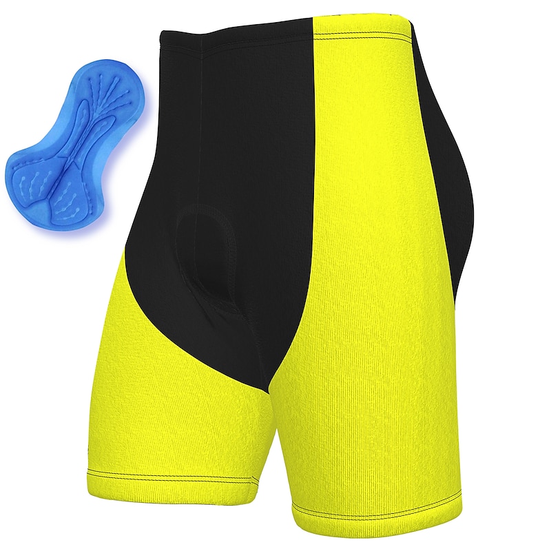 Men's Patchwork Fluorescent Cycling Road Shorts Bike Shorts Cycling Padded Shorts Bike Shorts Pants Mountain Bike MTB Road Bike Cycling Sports 3D Pad Cycling Quick Dry Comfortable Yellow Red Spandex2