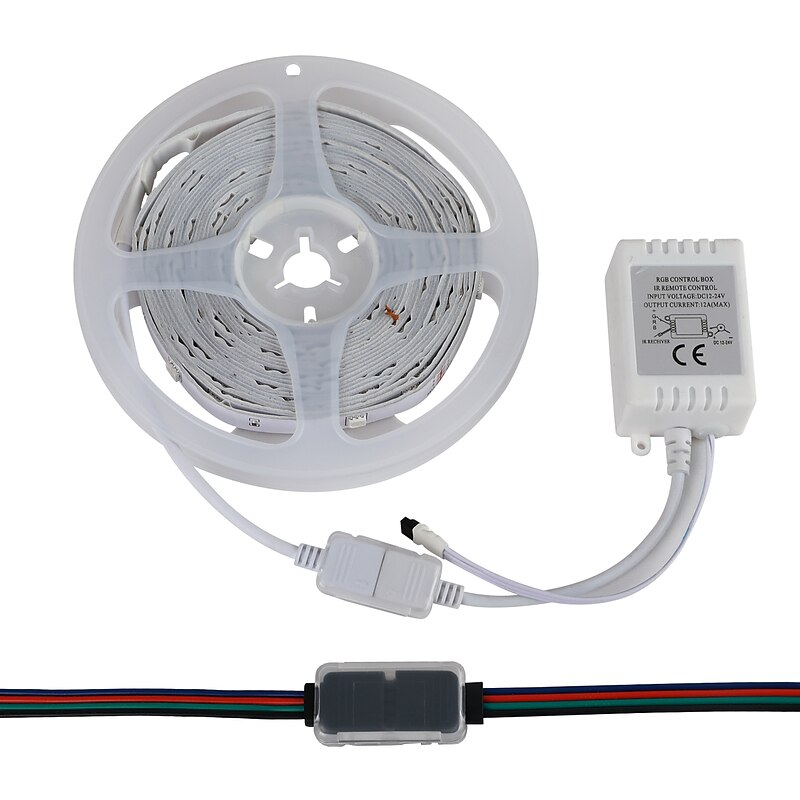 LED Light Strip Connector Waterproof Fixing Clip 4 Pin RGB Needle Male Type Waterproof Box Light Bar Accessory Box is Suitable for Fixing RGB 4Bin Connector Line4