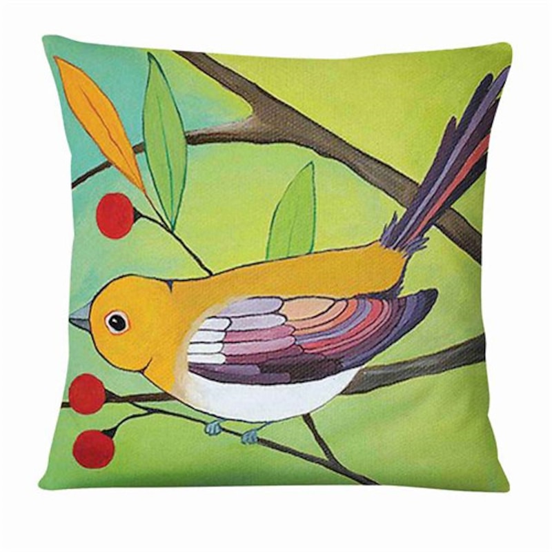 Hand-Painted Pattern Double Side Cushion Cover 1PC Soft Decorative Square  Pillowcase for Sofa bedroom Car Chair Superior Quality Outdoor Cushion for Patio Garden Farmhouse Bench Couch2