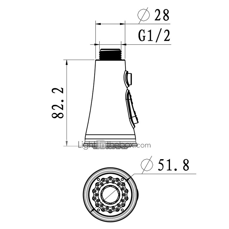 ABS Pull out Kitchen Shower Pull Out Sprayer Kitchen Faucet Replacement Shower Spray Head Chrome Finish3