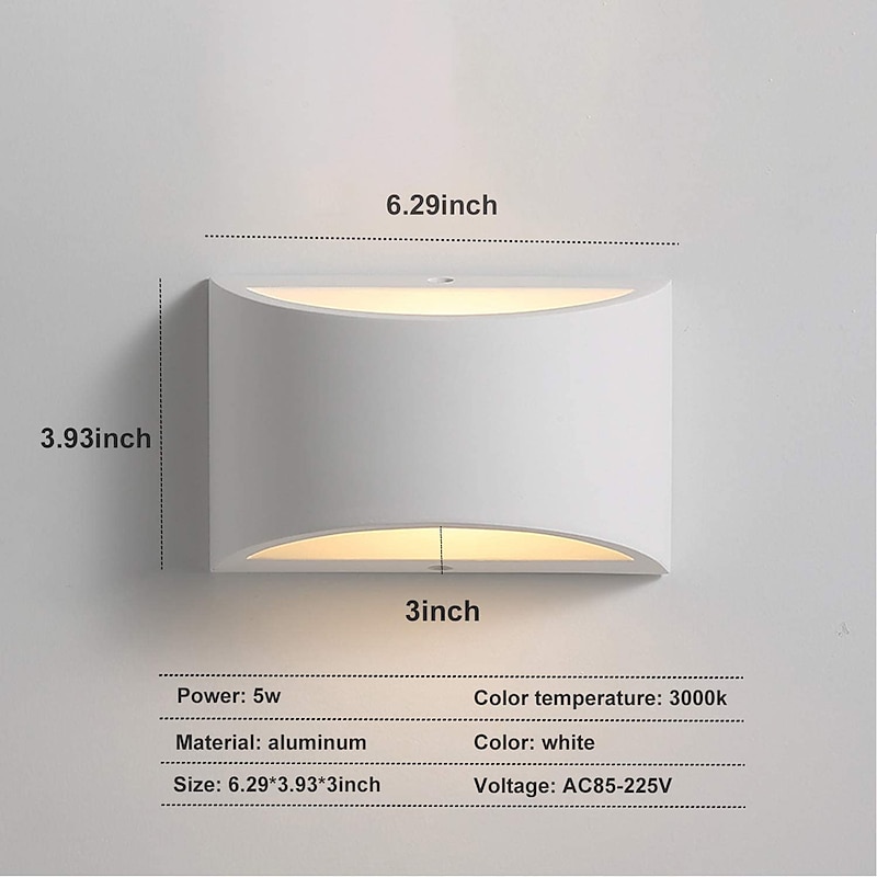 Lightinthebox LED Wall Lights G9 9W Floor Lamps Modern Wall Lamps for Living Room Bedroom Hallway Home Room Decorations Aluminum Material 220-240/ 110-120V4