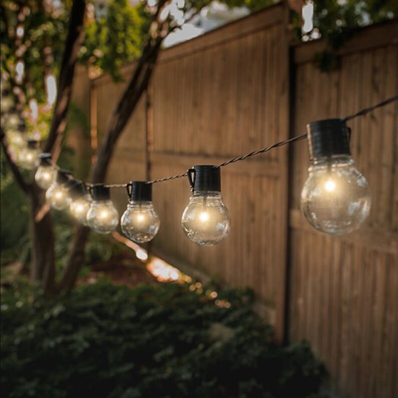 Elegant Wedding Reception Party Outdoor Globe String Lights Solar LED Wedding Lights 6M-30Bulbs 5M-20Bulbs Garden Patio Wedding Lights Waterproof for Christmas Party Layout Garland Patio Décor Lamp - Main Image