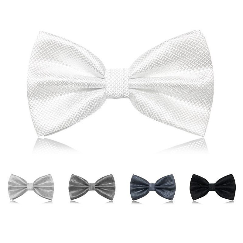 Men's Classic Bow Ties On Formal Solid Tuxedo Bowtie Wedding Party Work Bow Tie - Plaid